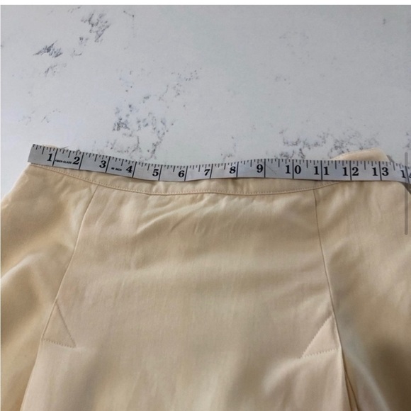 Paul Stanley 100% pure wool midi yellow skirt S:12 - Picture 8 of 16